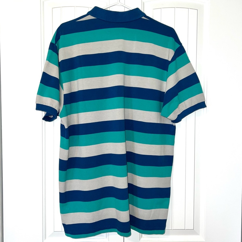 MAXWORKWEAR Polo Shirt Mens 3X Striped preppy rugby Short Sleeve MXW 3XL Grandpa - Picture 5 of 10